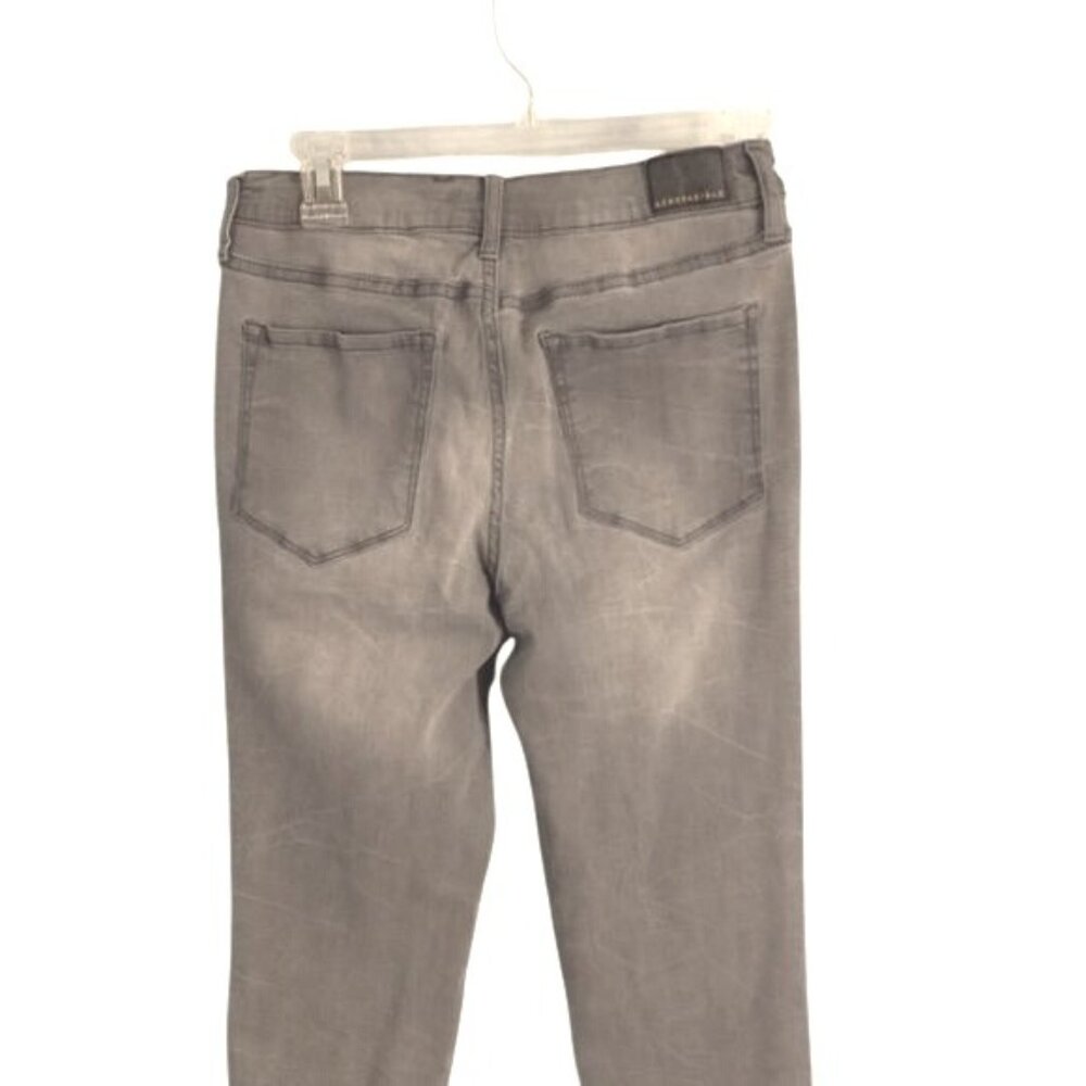 Aeropostale Size 8 Jegging Jeans High Waisted Denim Gray Ankle Distressed Faded - Picture 14 of 15